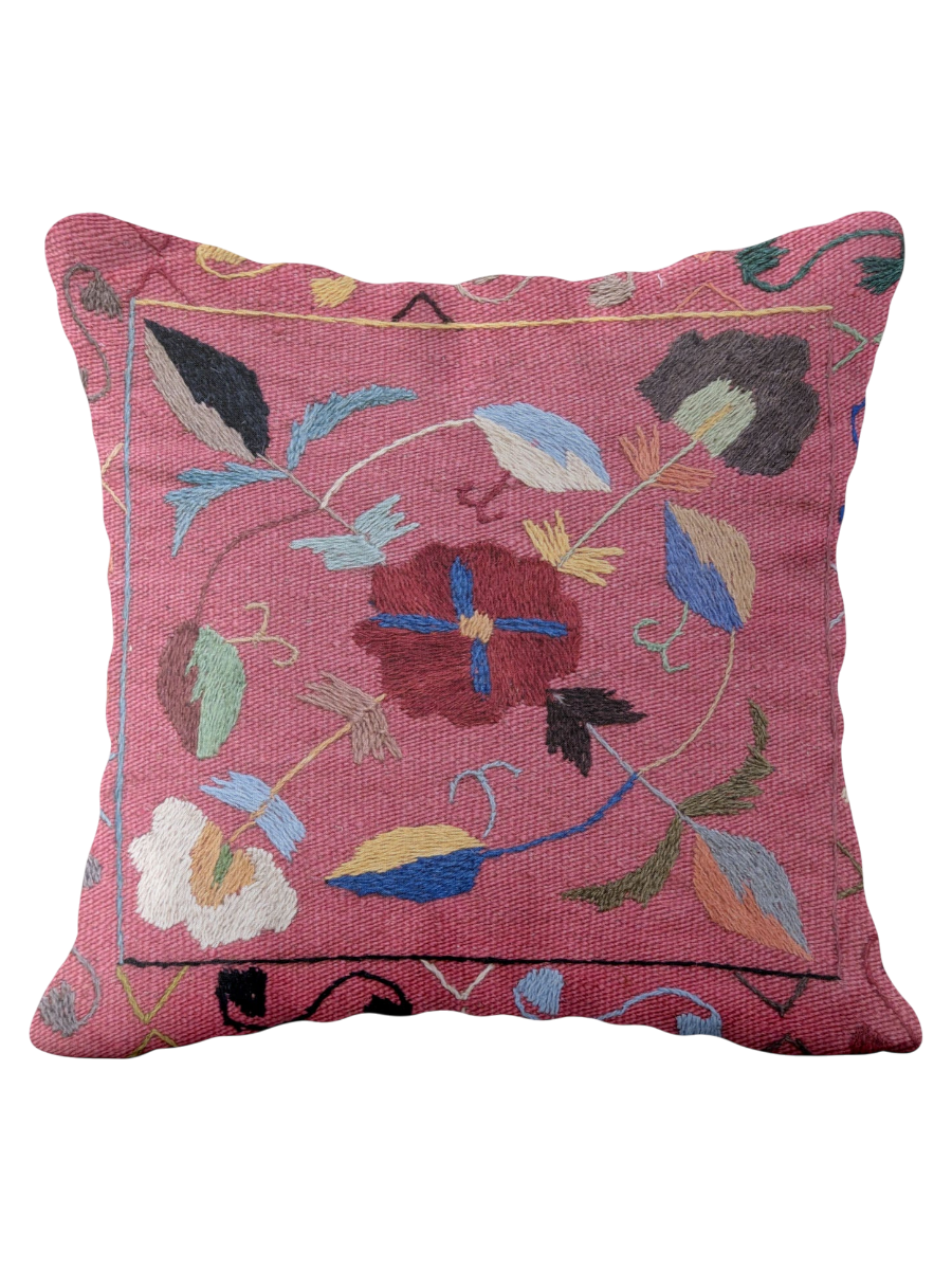 Suzani Hand Embroidered Cushion Cover - 45 x 45 cm