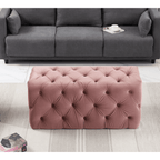 Melia Velvet Ottoman Bench