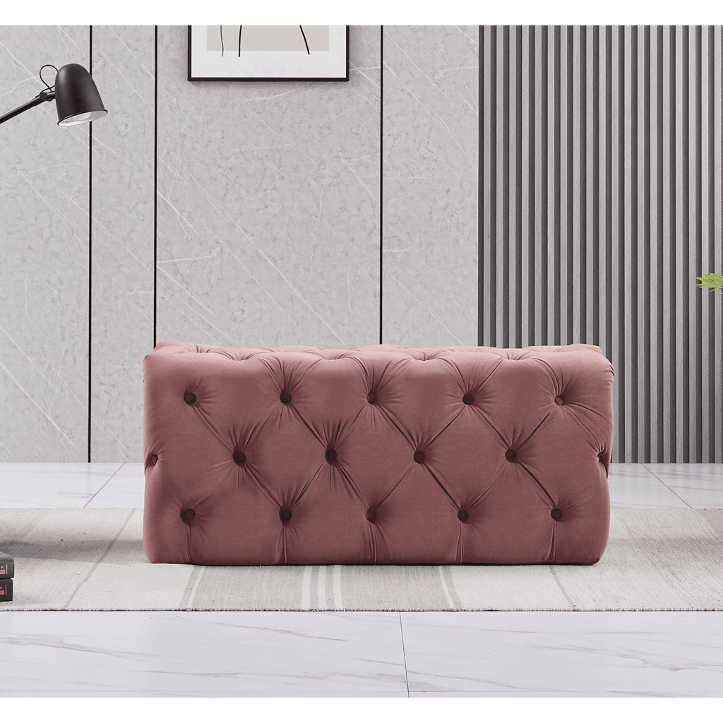 Melia Velvet Ottoman Bench