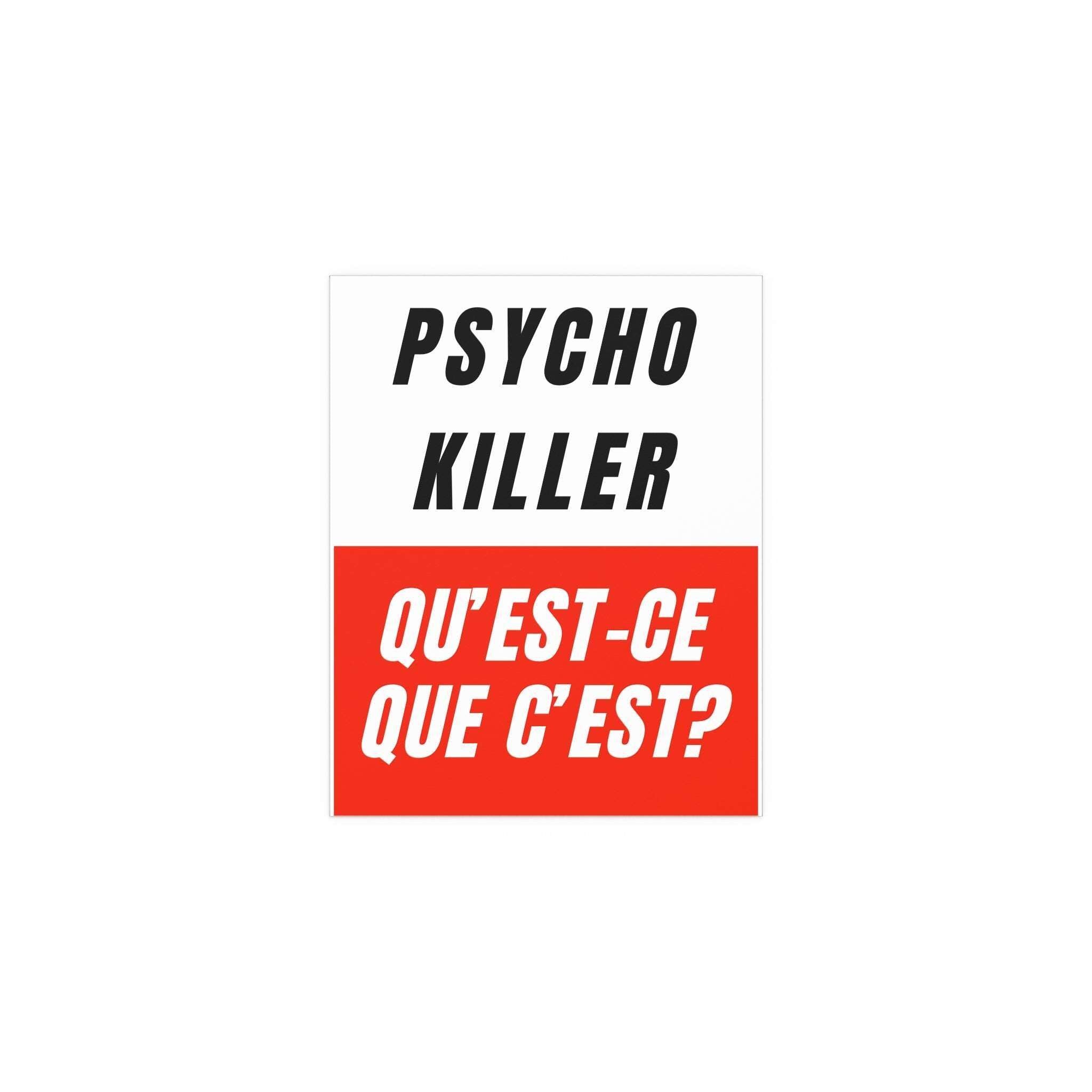 Talking Heads - Psycho Killer Print