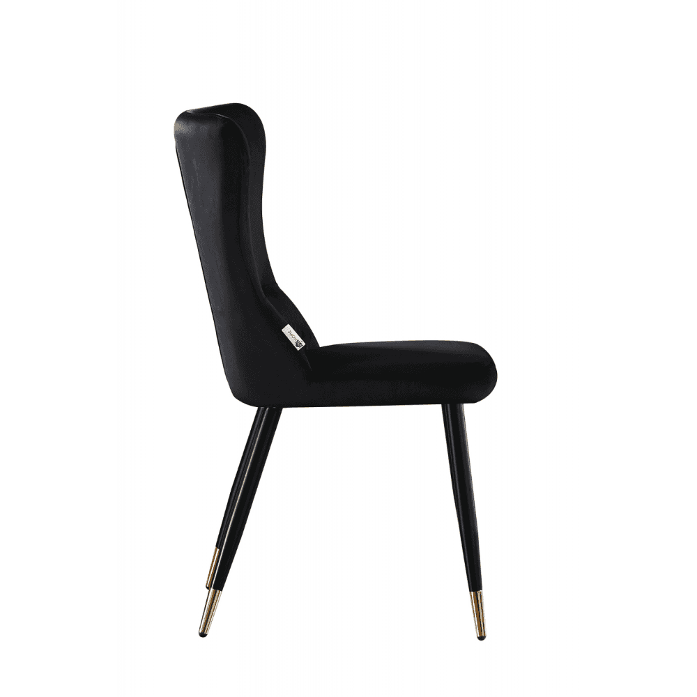 New York LUX Velvet Dining Chair with Metal Legs - Scandinavian Inspired