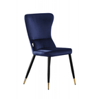 New York LUX Velvet Dining Chair with Metal Legs - Scandinavian Inspired