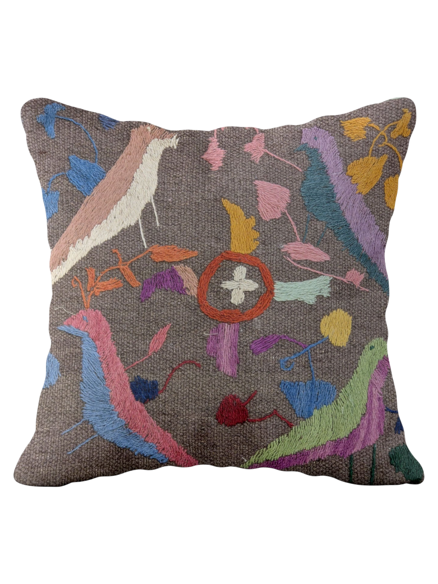 Suzani Hand Embroidered Cushion Cover - 45 x 45 cm