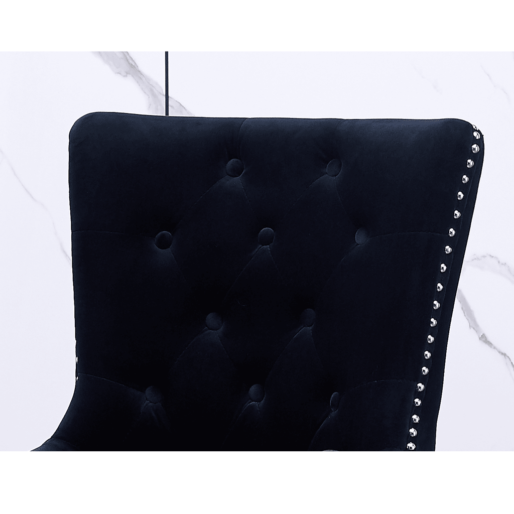 Windsor LUX Knocker Back Velvet Dining Chair w/ Armrests