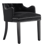 Windsor LUX Knocker Back Velvet Dining Chair w/ Armrests