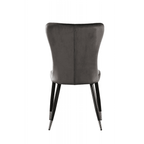 New York LUX Velvet Dining Chair with Metal Legs - Scandinavian Inspired