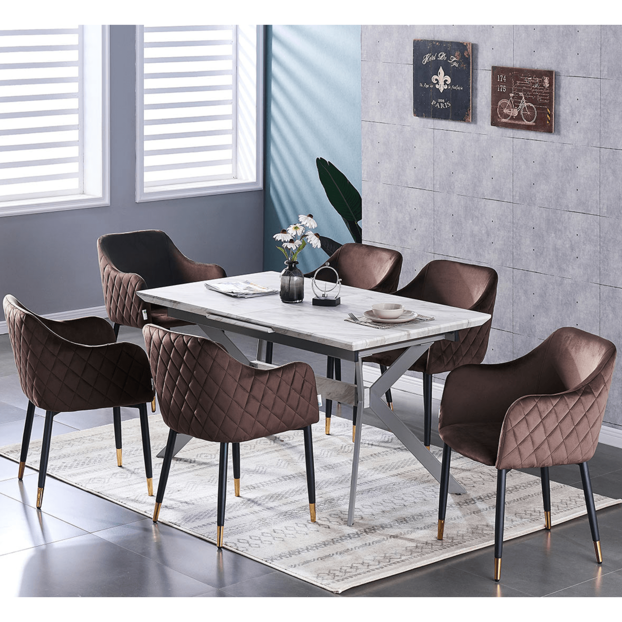 Verona LUX velvet dining chair