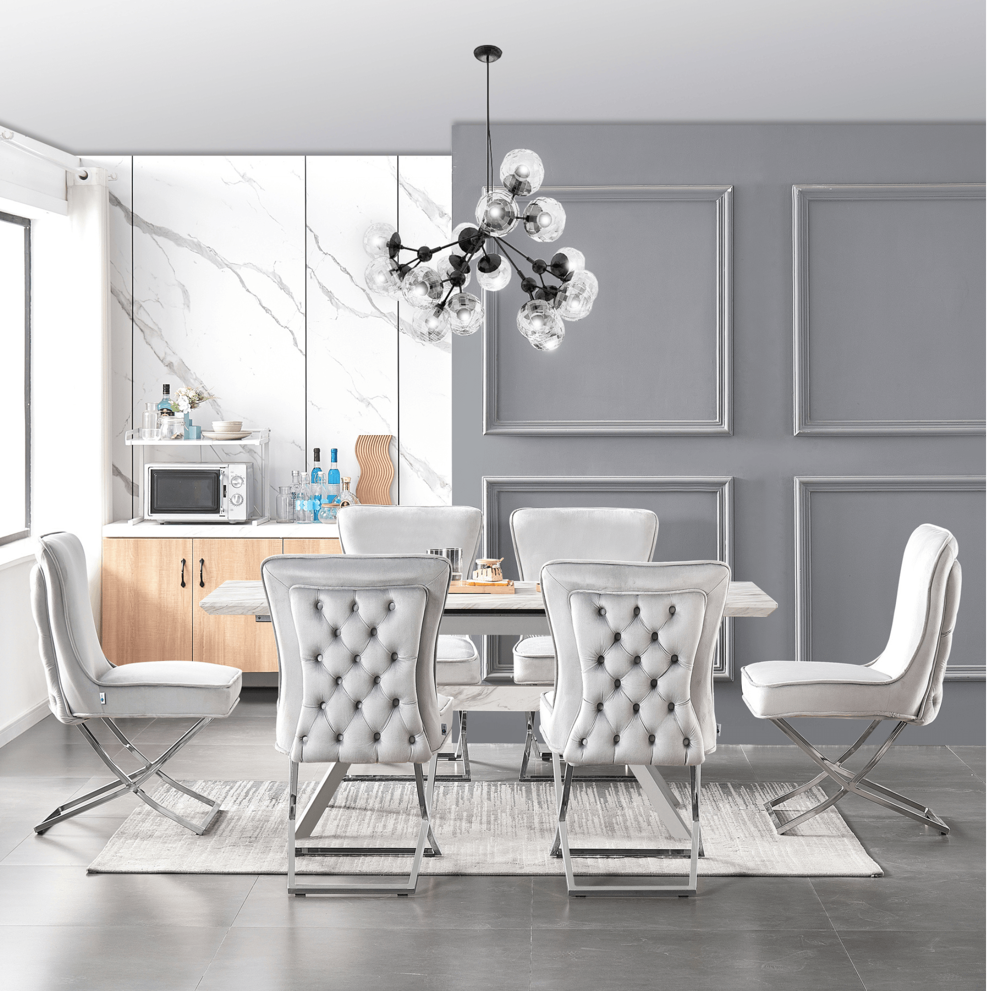 Trafalgar Velvet Dining Chair