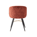 Vittorio LUX Velvet Dining Chair with Metal Legs - Perfect for Dining Room Living Room