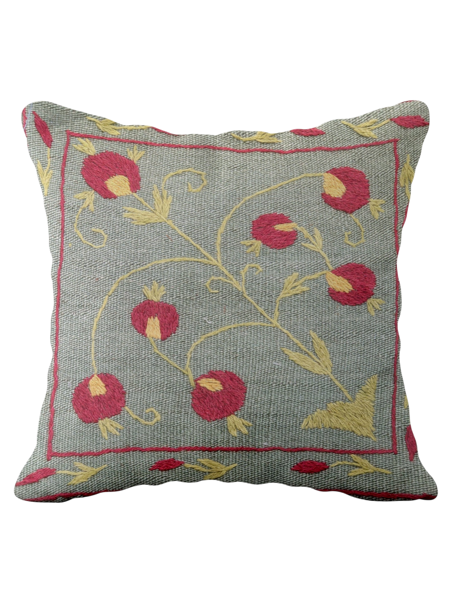 Suzani Hand Embroidered Cushion Cover - 45 x 45 cm