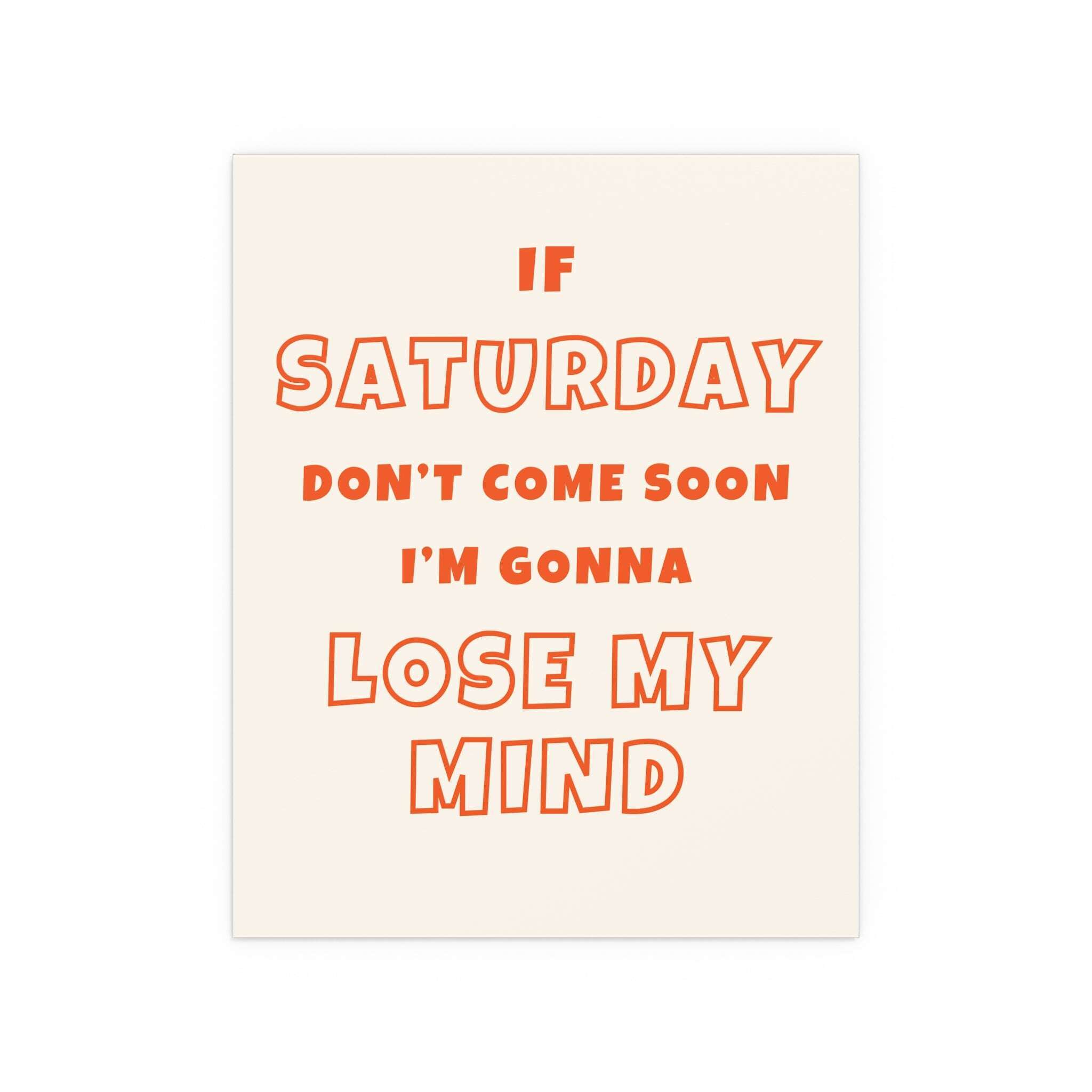Sam Fender - Saturday (Off-white + Orange)