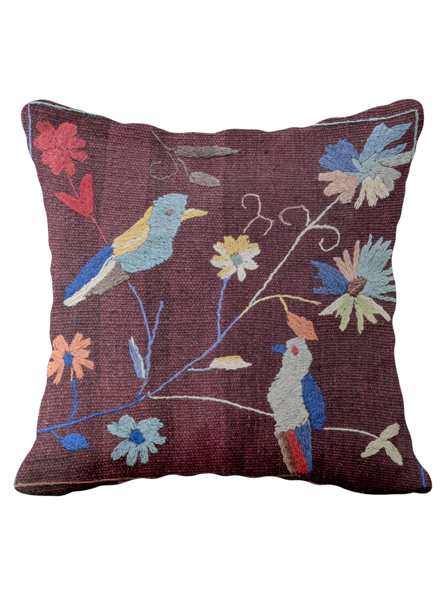 Suzani Hand Embroidered Cushion Cover - 45 x 45 cm