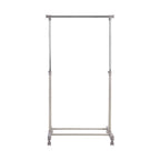 Grey and Chrome Finish Clothes Hanging Rail with Wheels | Ralesi