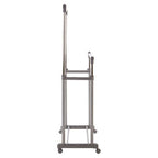 Grey and Chrome Finish Double Clothes Hanging Rail with Wheels | Ralesi