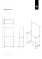 Grey and Chrome Finish Double Clothes Hanging Rail with Wheels | Ralesi