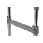 Grey and Chrome Finish Double Clothes Hanging Rail with Wheels | Ralesi