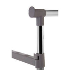 Grey and Chrome Finish Double Clothes Hanging Rail with Wheels | Ralesi
