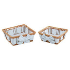 Set of Two Natural Fern Baskets with Lining | Orla