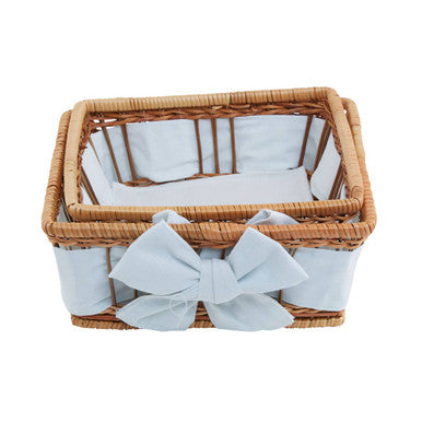 Set of Two Natural Fern Baskets with Lining | Orla
