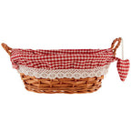 Willow Bread Basket with Red Gingham Lining | Orla