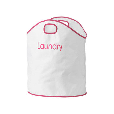 White and Hot Pink Laundry Bag | GreenLoop