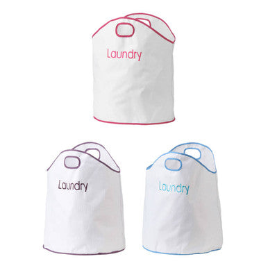 White and Hot Pink Laundry Bag | GreenLoop