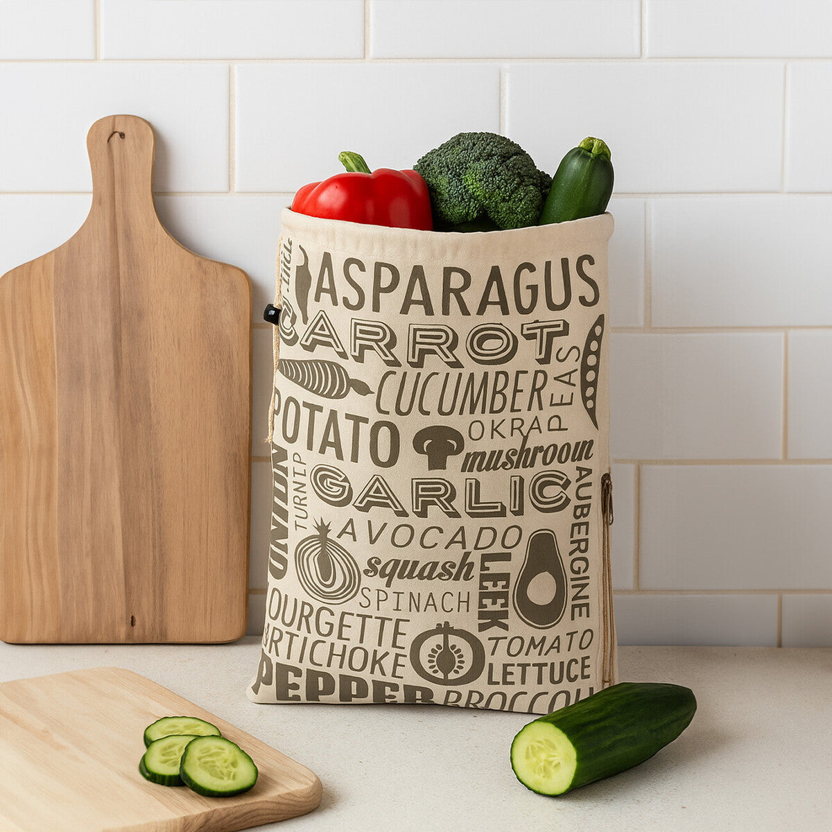 Grey and Natural Vegetable Bag | Porter