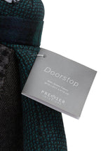 Small Green Check Penguin Door Stop | Bute