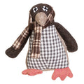 Small Brown Check Penguin Door Stop | Bute