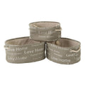 Set of Three Grey Oval Storage Baskets | Panier