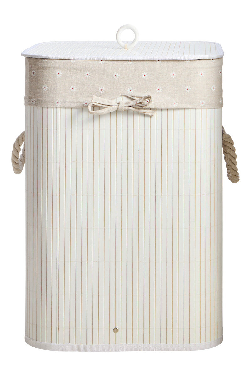 White Bamboo Laundry Hamper | Kankyo