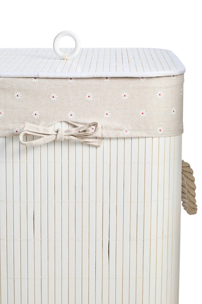 White Bamboo Laundry Hamper | Kankyo