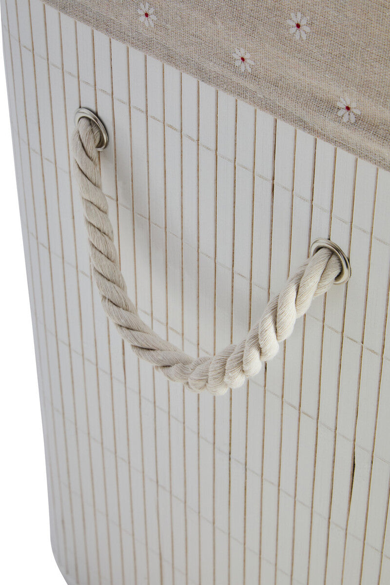 White Bamboo Laundry Hamper | Kankyo