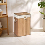 Rectangular Natural Bamboo Laundry Hamper | Kankyo
