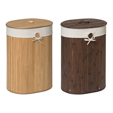 Natural Oval Laundry Hamper | Kankyo