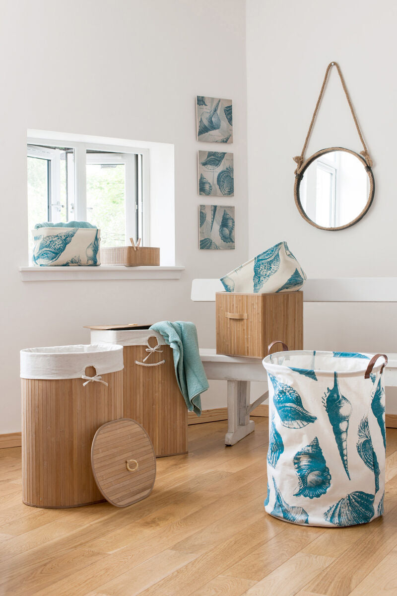 Natural Oval Laundry Hamper | Kankyo