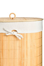 Natural Oval Laundry Hamper | Kankyo