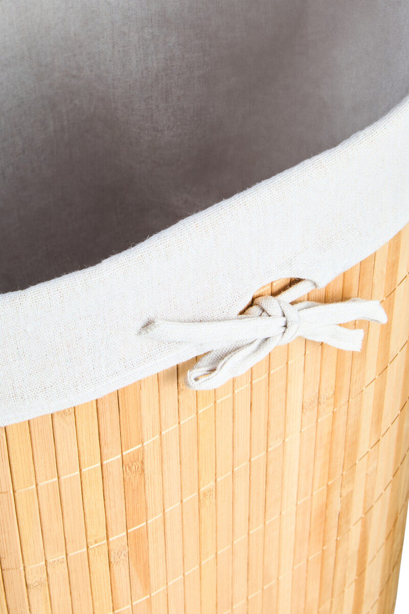 Natural Oval Laundry Hamper | Kankyo