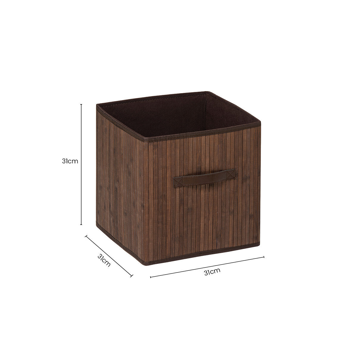 Dark Brown Bamboo Storage Box | Kankyo