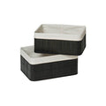 Set of Two Black Bamboo Storage Boxes | Kankyo