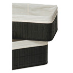 Set of Two Black Bamboo Storage Boxes | Kankyo