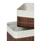 Dark Brown Bamboo Storage Boxes | Kankyo
