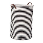 Black and Natural Laundry Bag | Stripe