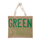 Green Is Good Jute Shopping Bag | Jade