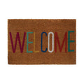 Welcome Multicolour Coir Doormat | Filta