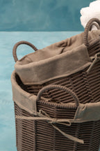 Set of Three Grey Round Storage Baskets | Lida