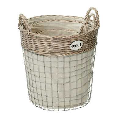 Set of Three Round Laundry Baskets | Lida