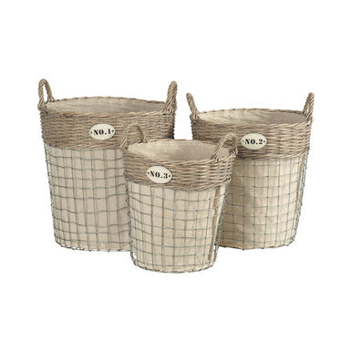 Set of Three Round Laundry Baskets | Lida
