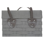 Set of 3 Lattice Grey Rectangular Storage Baskets | Lida
