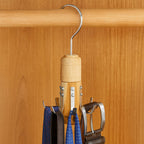 Cedar Wood 6 Hook Tie and Belt Hanger | The Dandy Sparrow